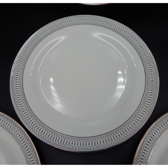 Tirschenreuth Bavaria The Elgin Dinner Plates Set of 4 Germany 10 Inch Silver - Picture 3 of 11